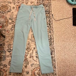 Figs Yola Baby blue scrub skinny straight leg TALL